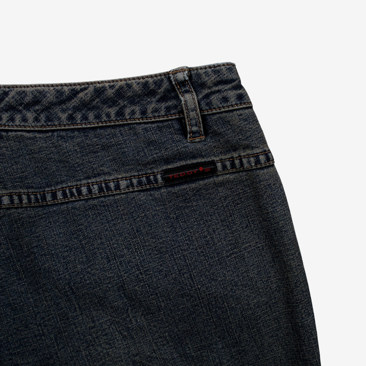 Teddy's Y2k Jeans 34x32 Womens Blue Low Waist Patchwork Bootcut Corduroy Denim