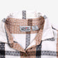 Vintage Lemon Grass Button Shirt 2XL Womens 90s Cotton Flannel Grunge White