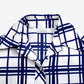 Vintage Sears Jr Bazaar Button Shirt XS Womens 70s Grid Tie Front Disco White