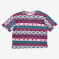 Vintage Be T-Shirt XL Mens Pink 90s Geometric Pattern Red Blue Green Boxy