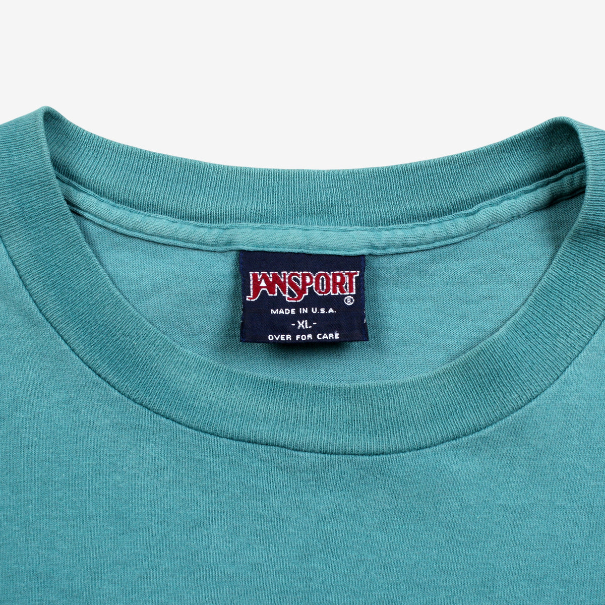 Vintage Jansport Blank T-Shirt XL Mens Green USA Made Crew Neck Single Stitch