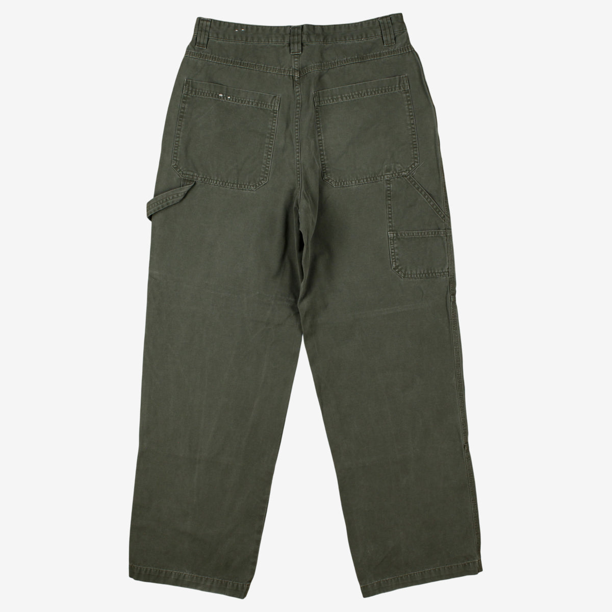 Faded Glory Carpenter Trousers Pants 31x32 Mens Green Double Knee Workwear