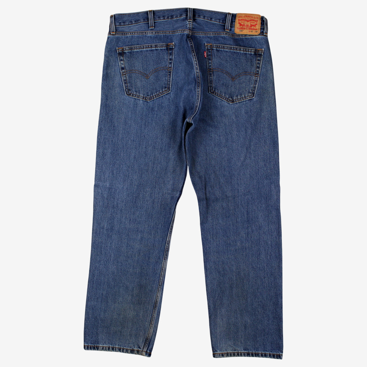 Levis 505 Jeans 40x32 Blue Regular Straight Dark Stonewash Denim