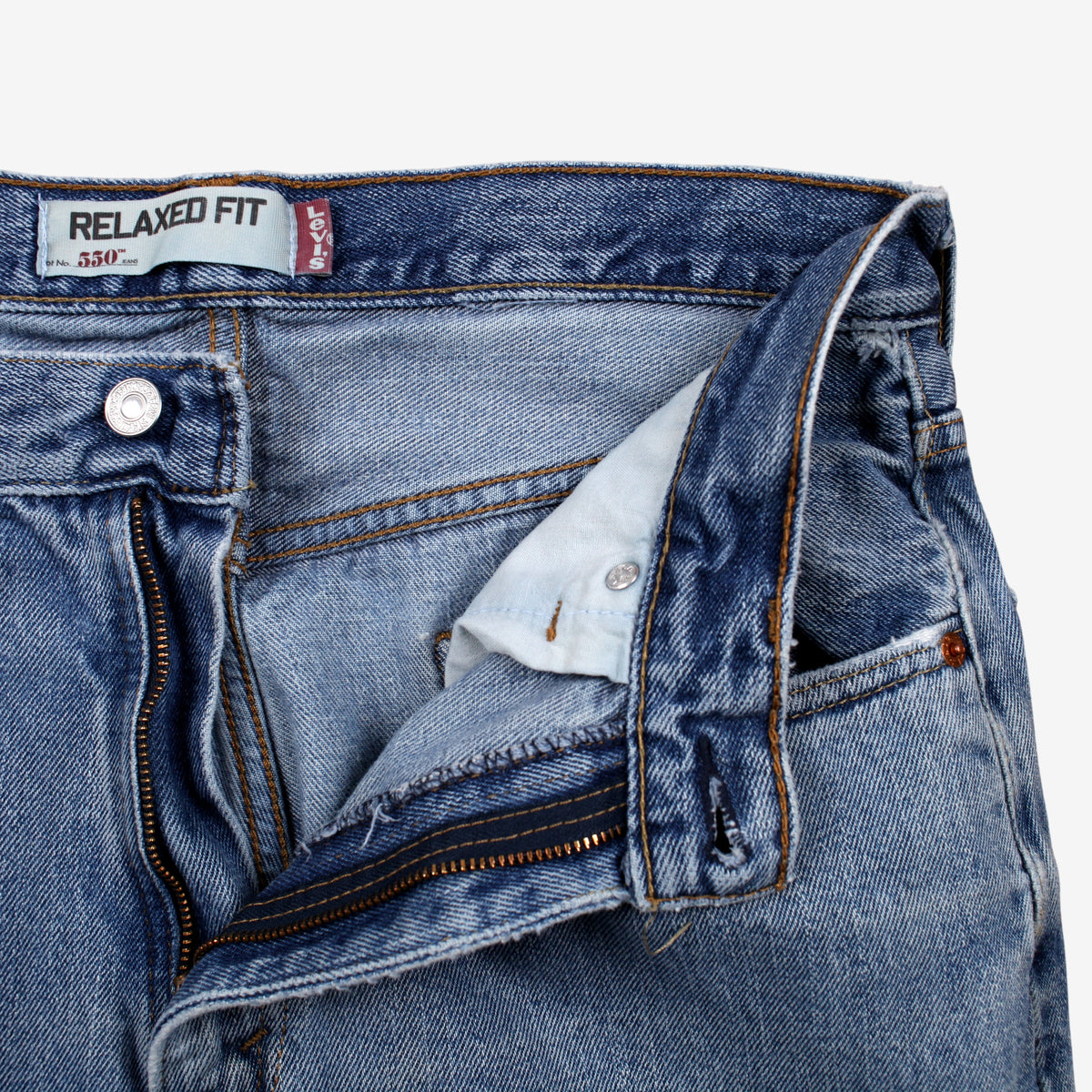 Levis 550 Jeans 34x30 Blue Relaxed Tapered Stonewash Denim