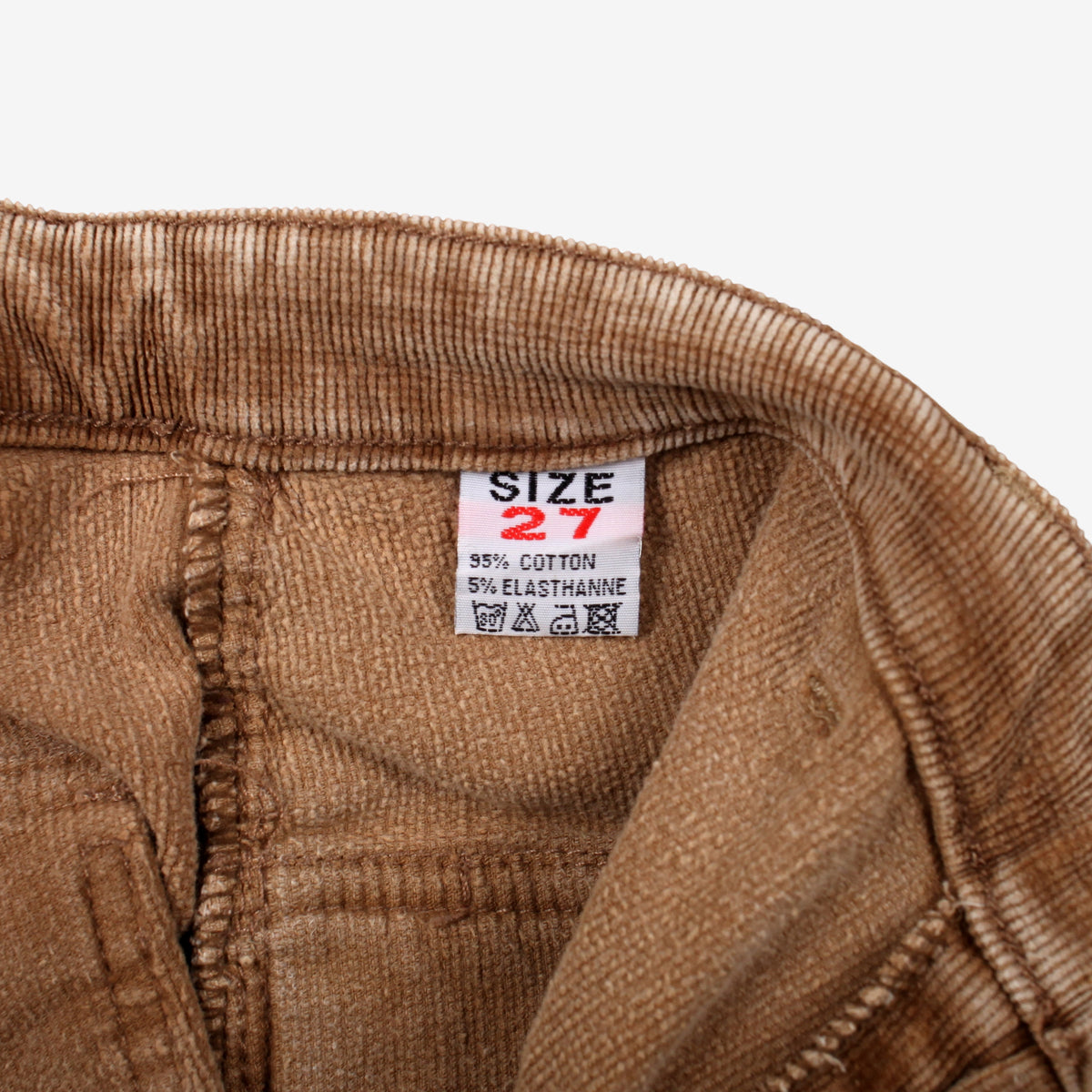 Yi Wei Ni Corduroy Trousers Pants 27x31 Womens Y2k Beige Pockets Streetwear Cord