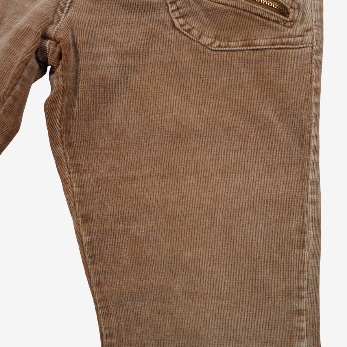 Yi Wei Ni Corduroy Trousers Pants 27x31 Womens Y2k Beige Pockets Streetwear Cord