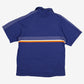 Vintage Counter Culture Polo Shirt XL Mens 80s Blue Striped Raglan Sleeve Preppy
