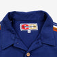 Vintage Counter Culture Polo Shirt XL Mens 80s Blue Striped Raglan Sleeve Preppy