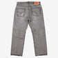 Levis 501 Jeans 36x30 Grey Regular Straight Stonewash Button Fly Denim