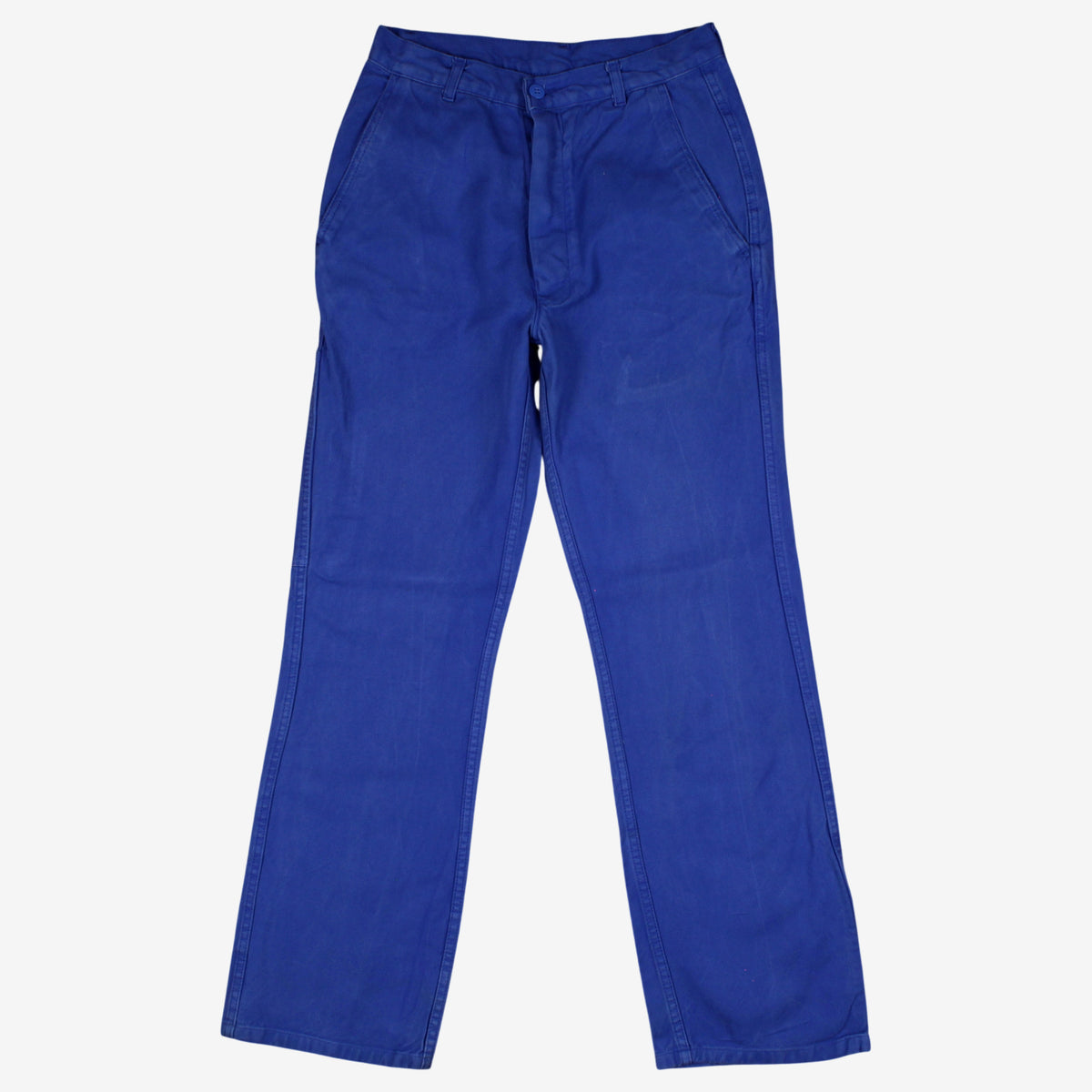 French Workwear Chore Trousers Pants 28x30 Mens Blue Work Straight Utility