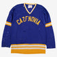 Vintage Athletic Knitwear Jersey T-Shirt 44 Mens 80s Blue Cazenovia Thrashed
