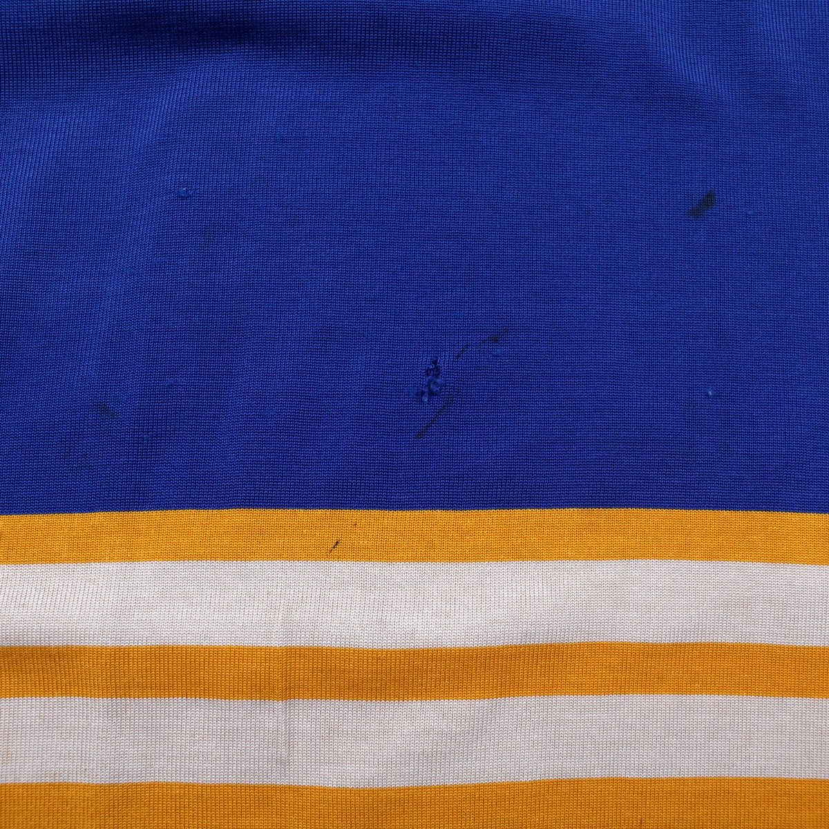 Vintage Athletic Knitwear Jersey T-Shirt 44 Mens 80s Blue Cazenovia Thrashed