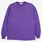 Vintage Hanes T-Shirt L Mens 90s Purple Beefy-T Long Sleeve USA Single Stitch