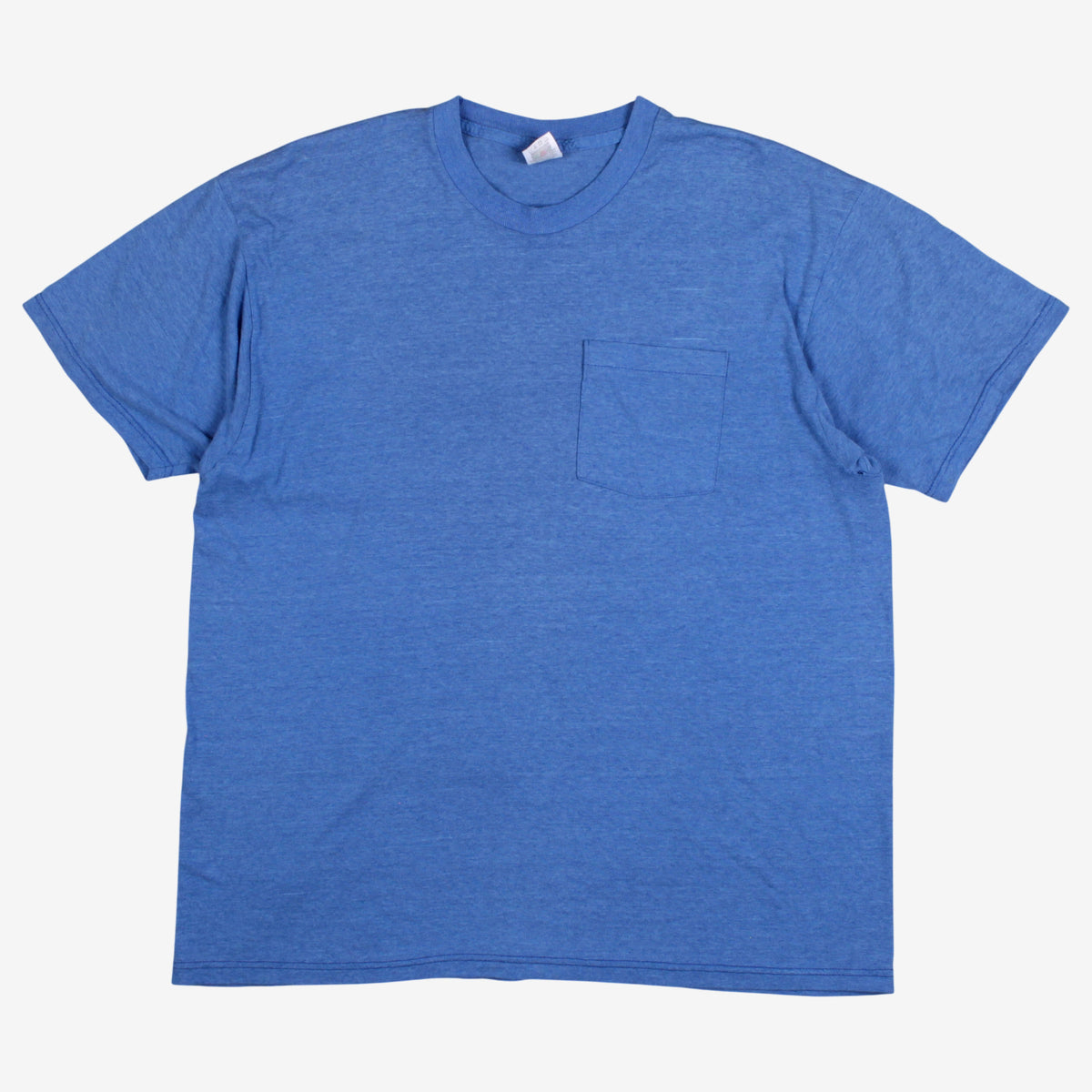 Vintage Fruit of the Loom Blank T-Shirt XL Mens 90s Pocket Blue Cotton Blend