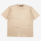 Vintage Le Monde T-Shirt 4XL Mens 90s Beige Ribbed Plain Gold