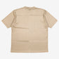 Vintage Le Monde T-Shirt 4XL Mens 90s Beige Ribbed Plain Gold