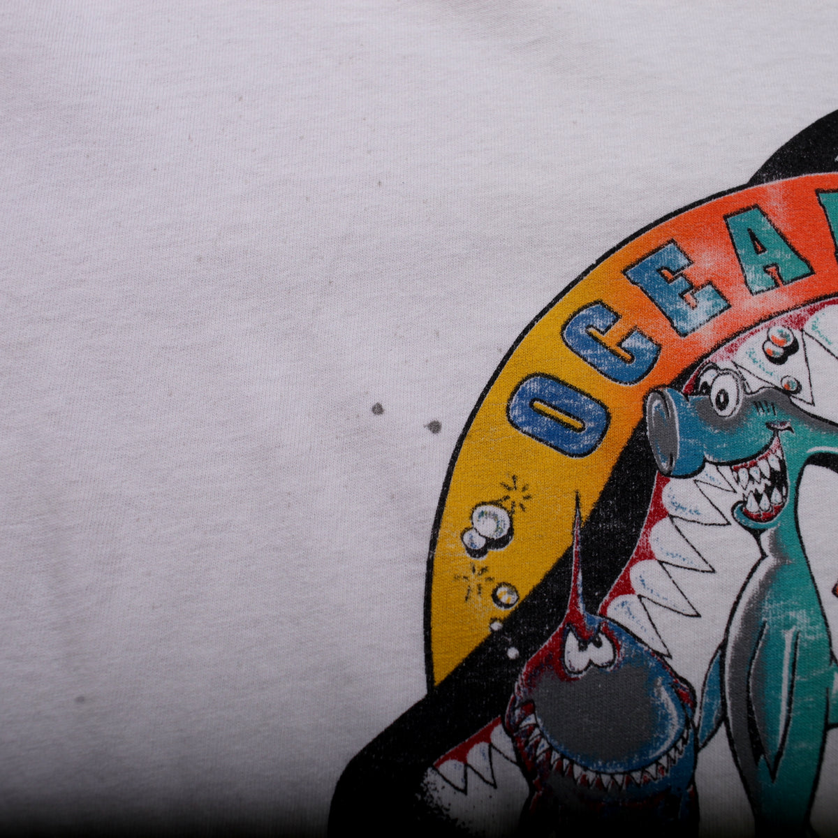Vintage Signal Sports T-Shirt 2XL Mens 90s White Shark Ocean Beach Single Stitch