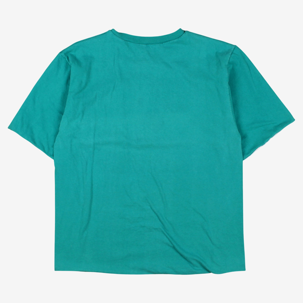 Vintage Russell Athletic T-Shirt L Mens 00s Green Spellout Crewneck Reversible