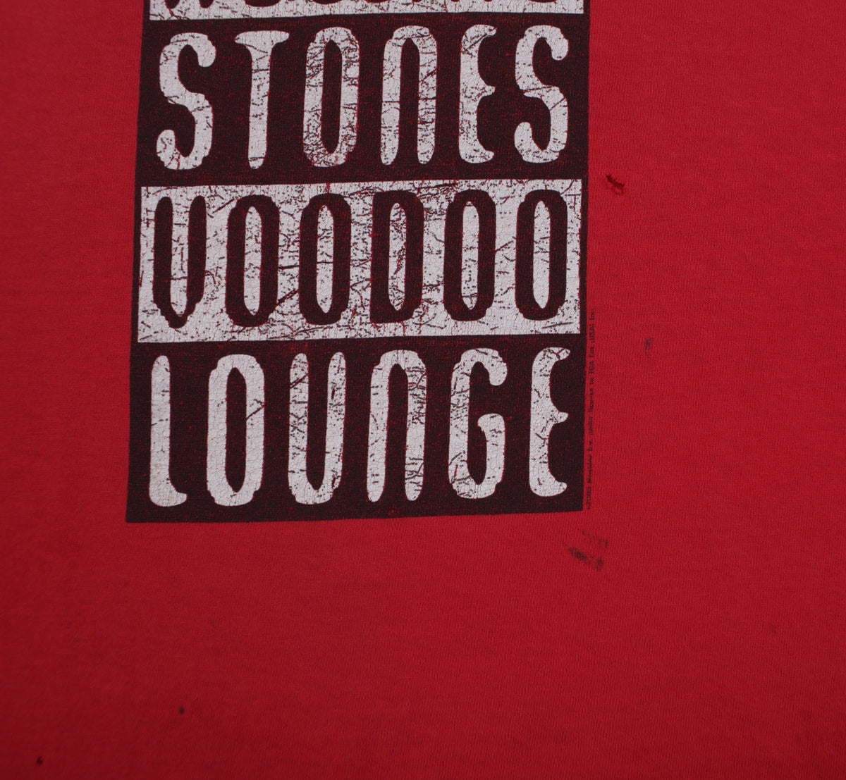 Vintage Rolling Stones T-Shirt XL Mens 90s Red Graphic Voodoo Lounge