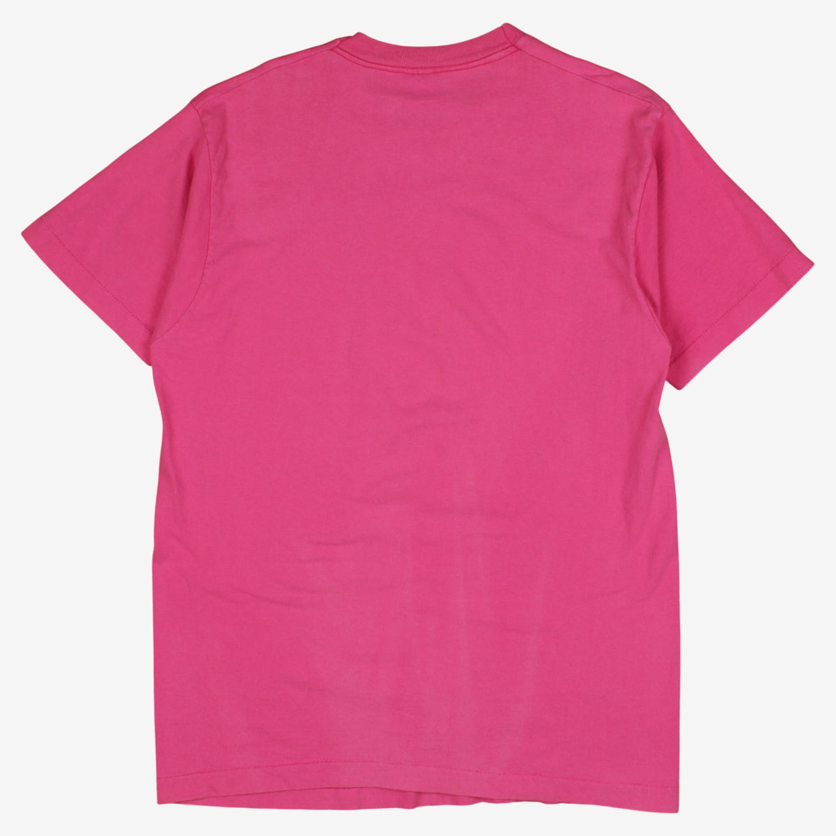 Vintage Fruit of the Loom T-Shirt L Mens 90s Blank Pink 100% Single Stitch USA