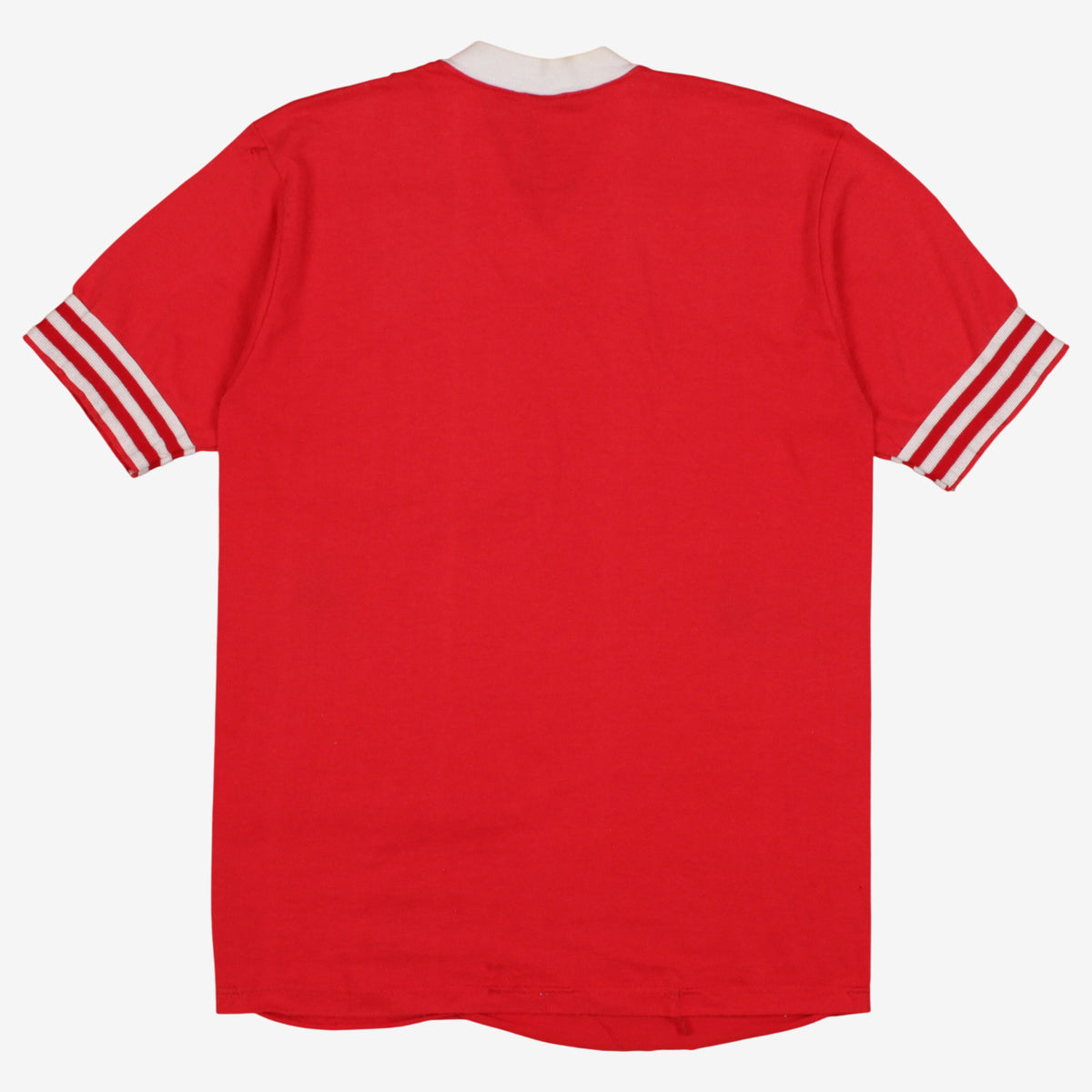 Vintage Jerzees BSA T-Shirt S Mens 80s Red Russell Graphic V-Neck Ringer Scouts