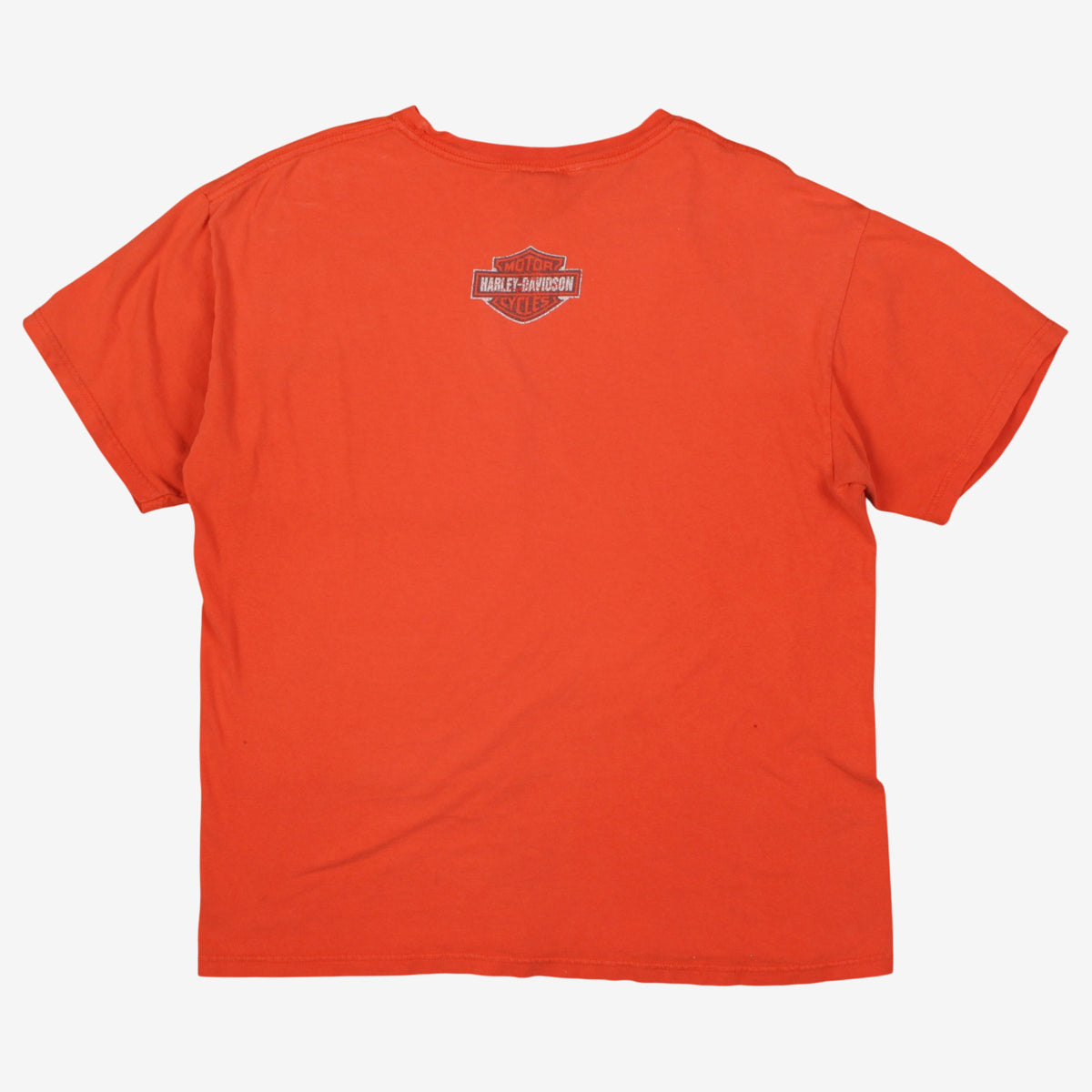 Harley-Davidson Graphic T-Shirt L Mens Biker Motorbike Motorcycle Orange