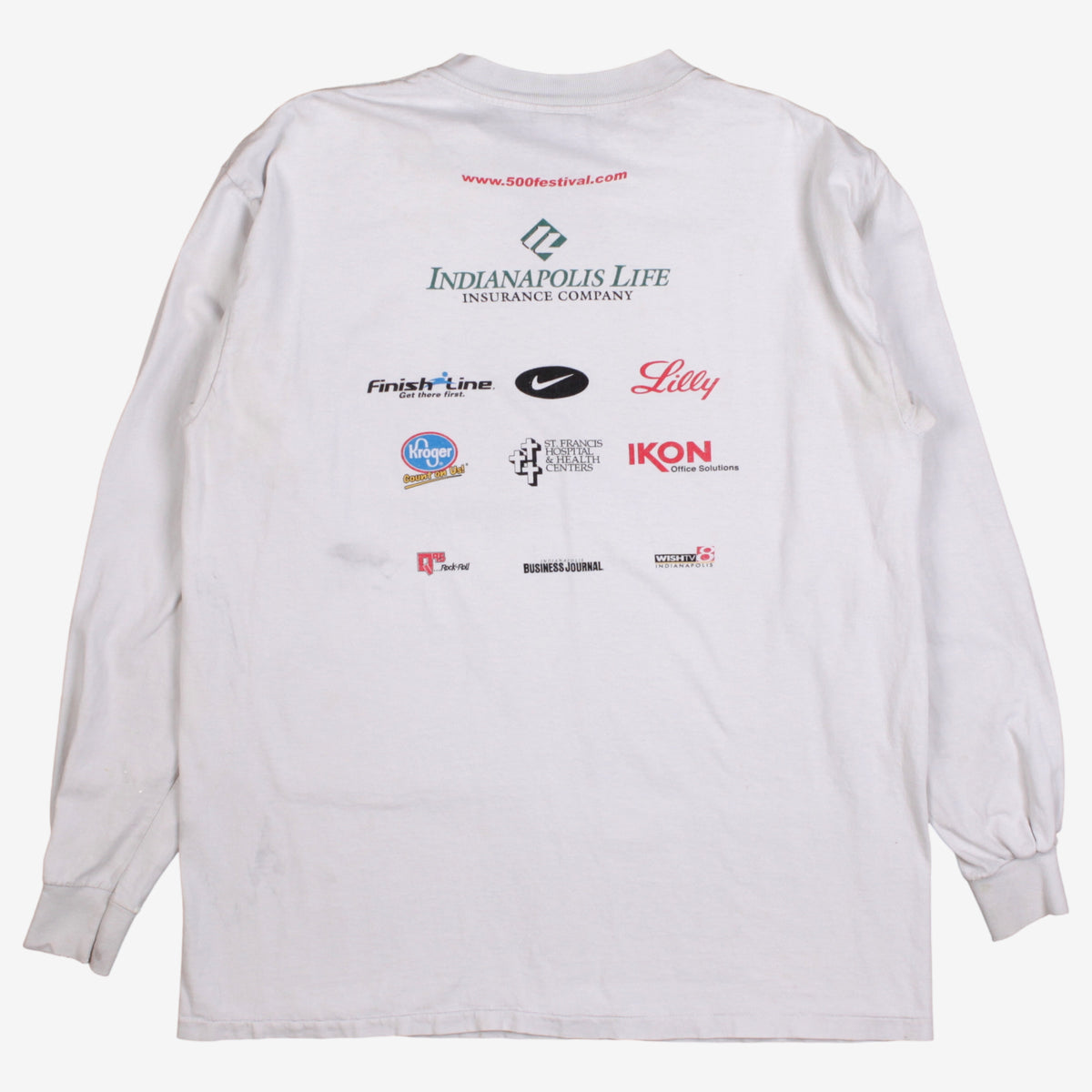 Vintage All Sport T-Shirt XL Mens 90s White Indianapolis Marathon Single Stitch