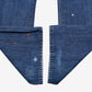 Lrg Baggy Embroidered Jeans 34x32 Mens Blue Y2k Dark Stonewash Denim