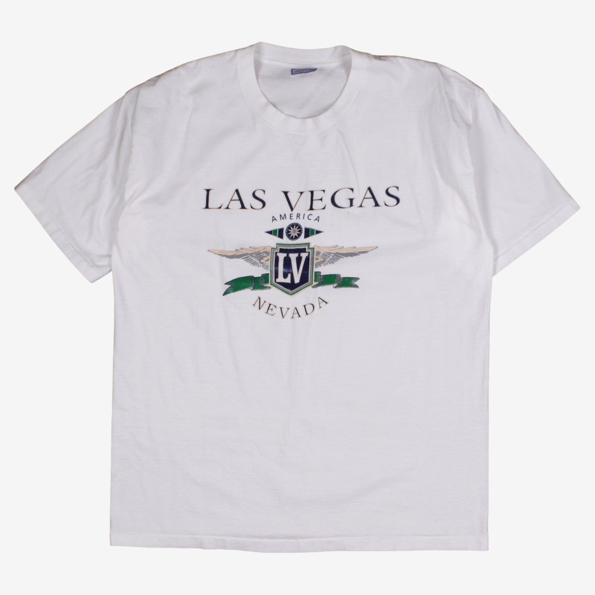 Vintage All Sport T-Shirt L Mens 90s White Las Vegas Nevada Single Stitch