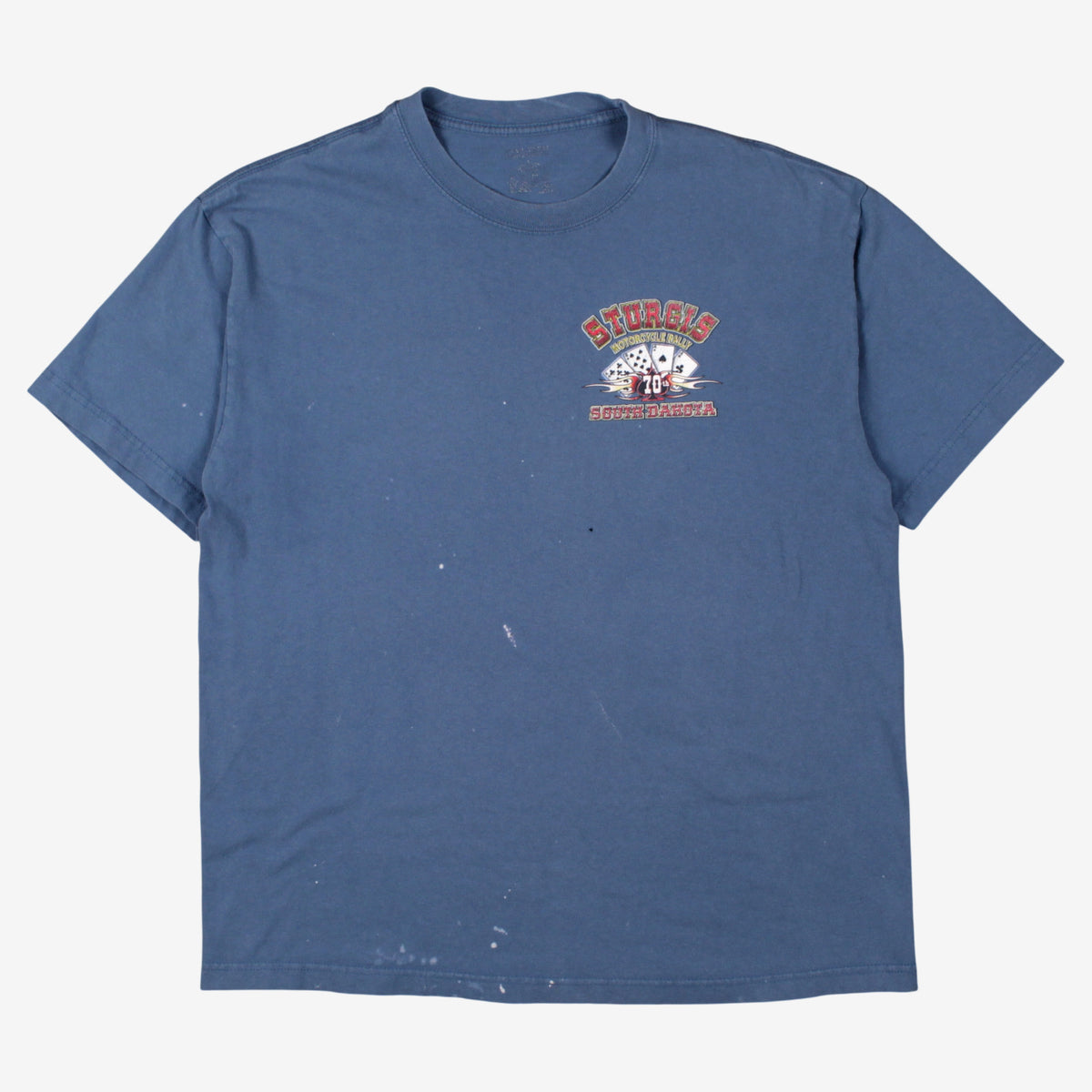 Vintage Sturgis Motorcycle T-Shirt L Mens 00s Blue Rally Graphic Biker Cowboy