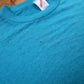 Vintage Jerzees T-Shirt L Mens 80s Blue Beach Cooling Graphic USA Made Surf