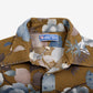 Vintage Jeans West Polo Shirt S Mens 70s Brown Floral Print Single Stitch