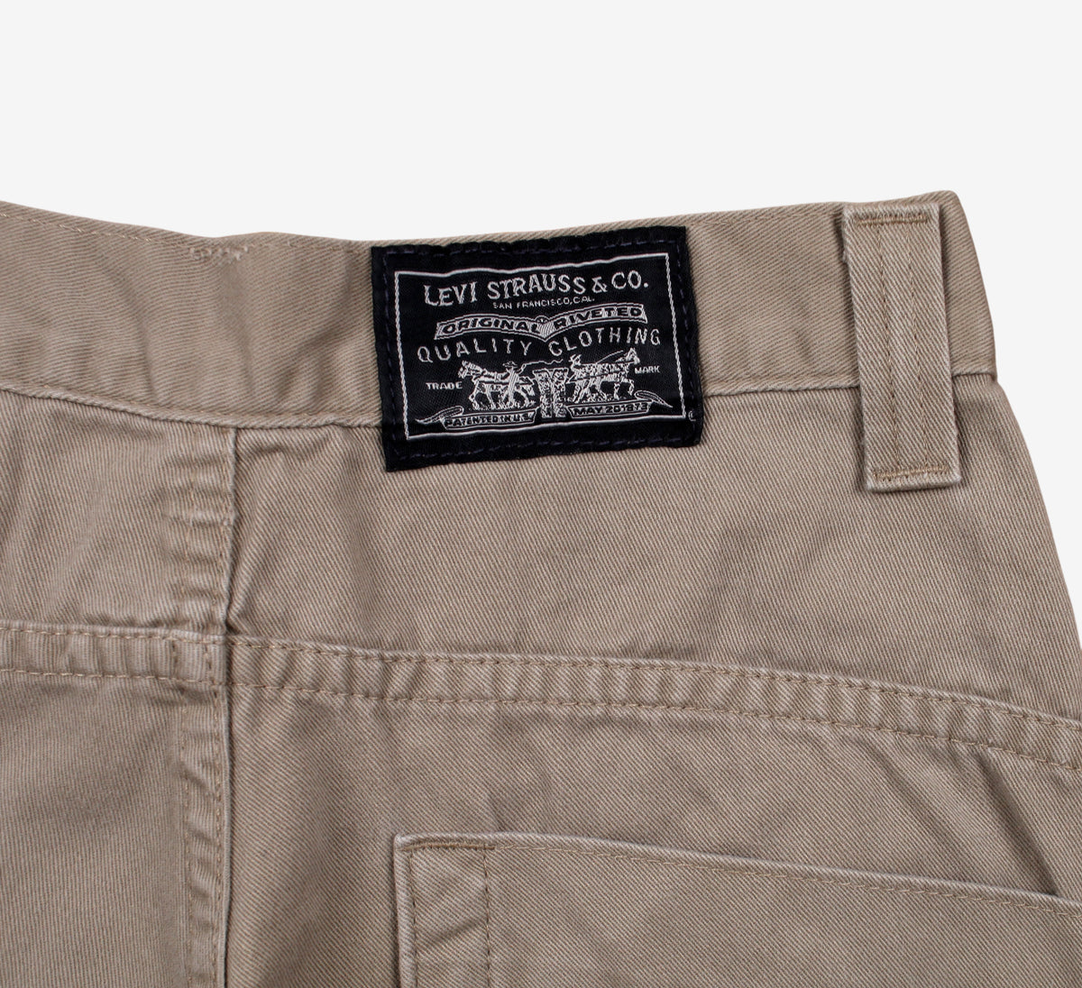 Vintage Levis Baggy Trousers Pants 26x24 Womens Beige Cropped Wide Y2k Barrel