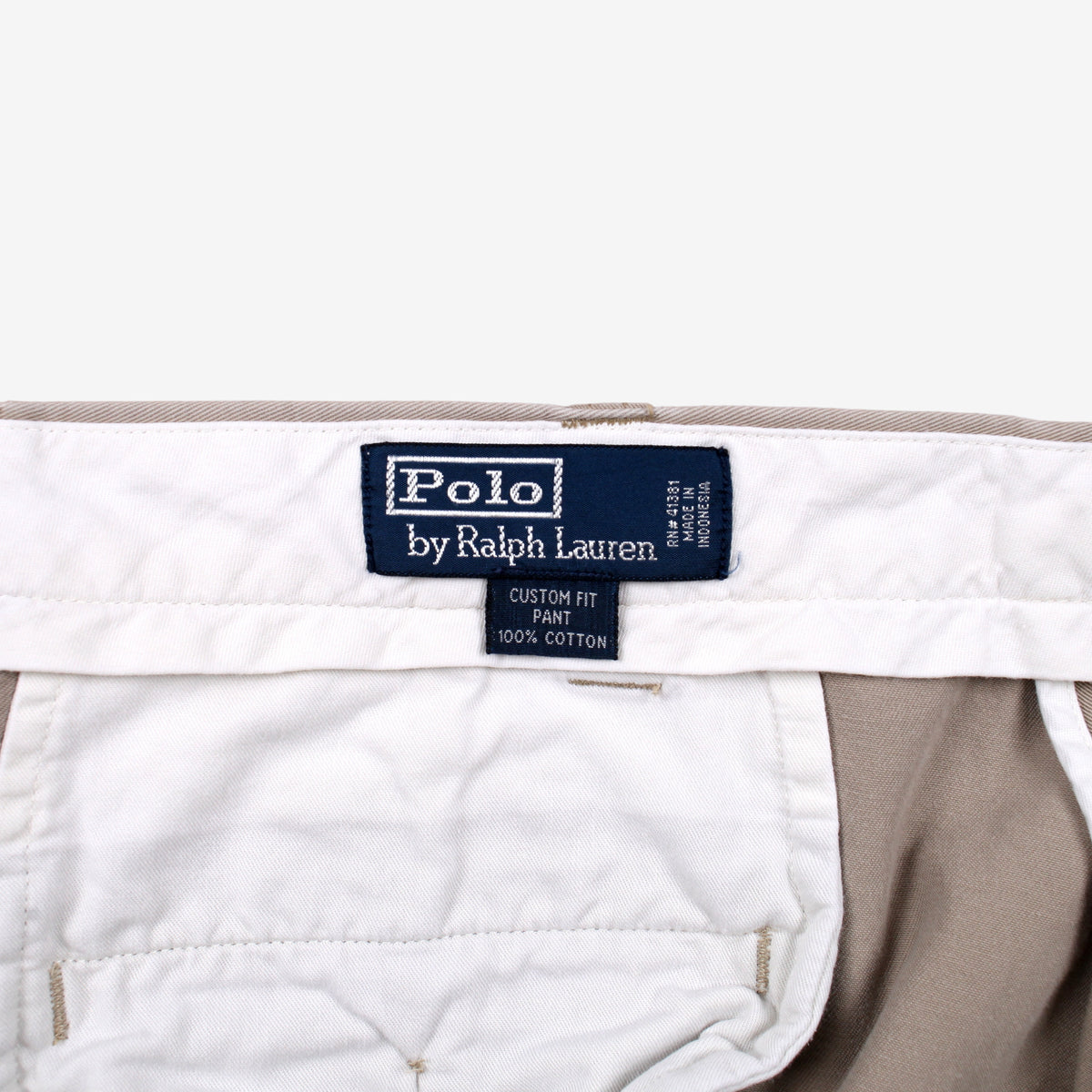 Vintage Polo By Ralph Lauren Trousers Pants 38x32 Mens Beige Chino Custom Khakis