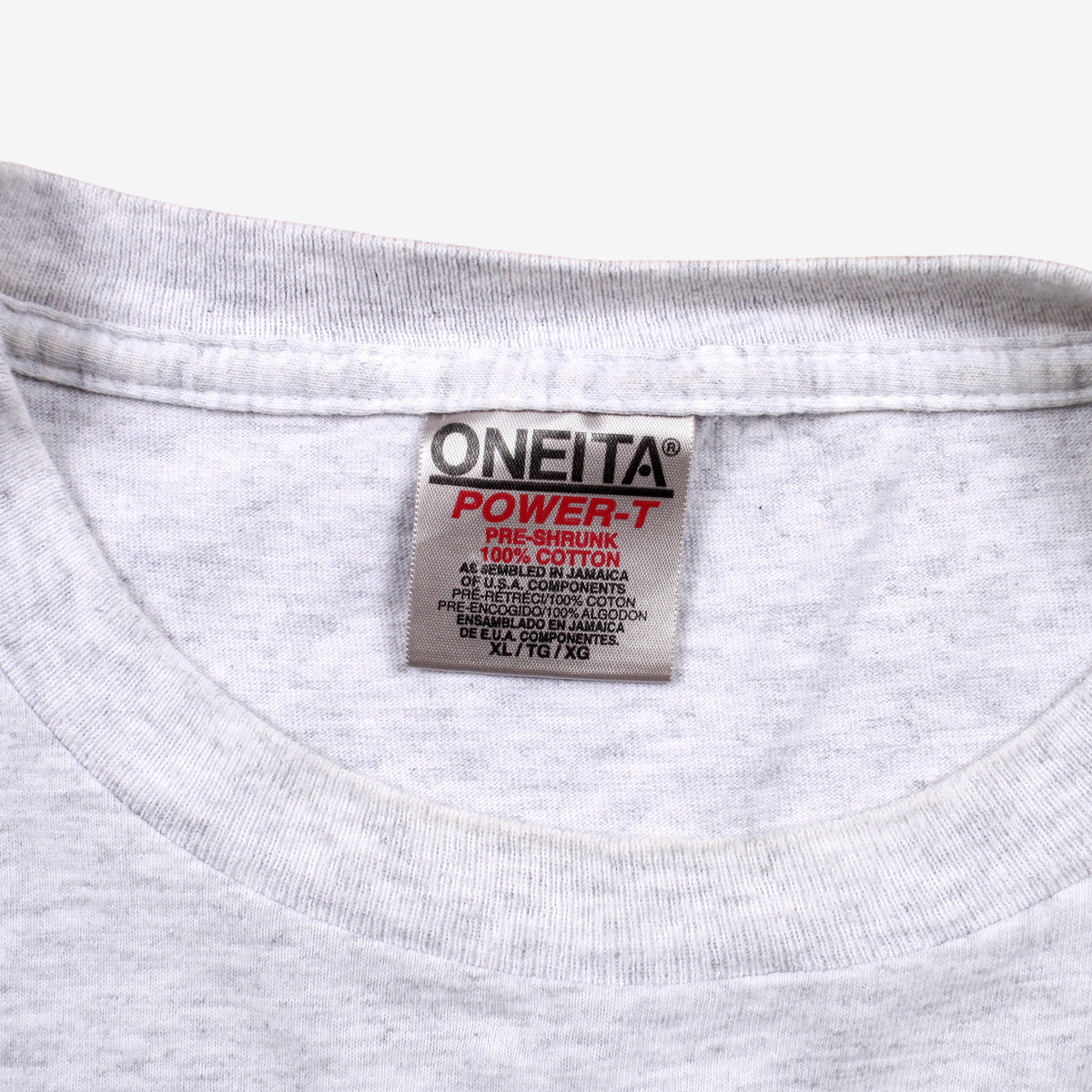 Vintage Oneita T-Shirt XL Mens 90s Grey Football Graphic Refuse Single Stitch