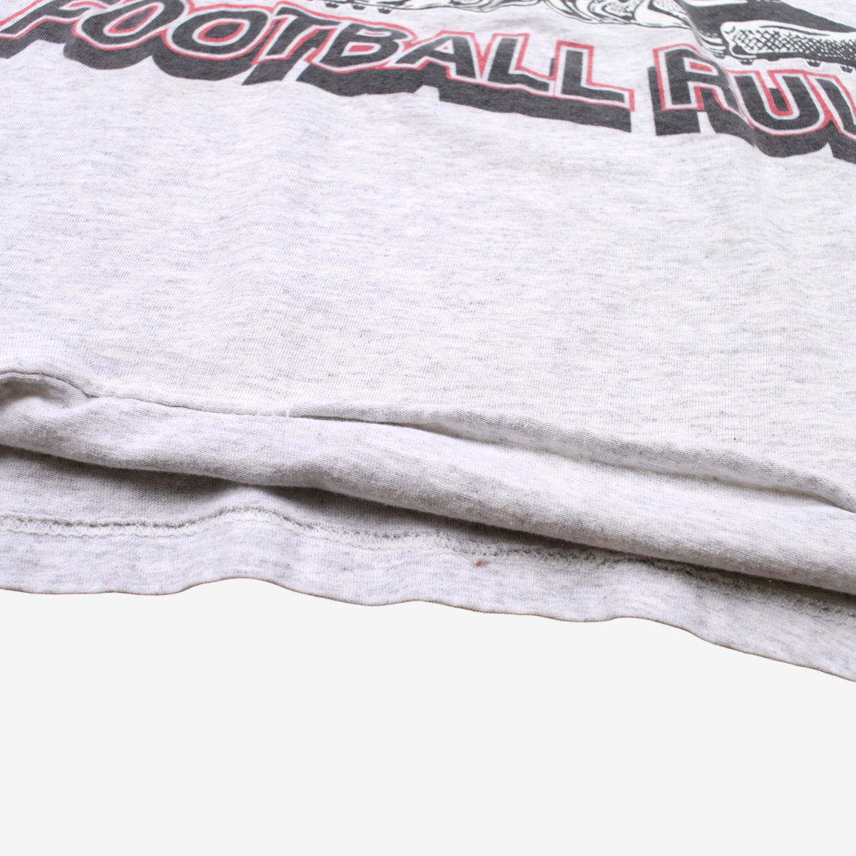 Vintage Oneita T-Shirt XL Mens 90s Grey Football Graphic Refuse Single Stitch