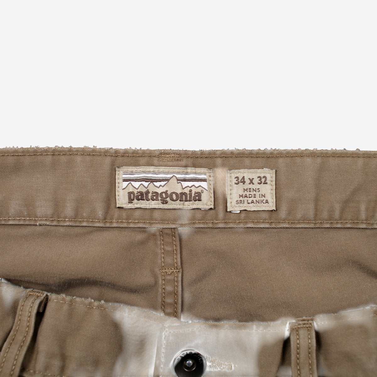 Patagonia Trousers Pants 34x26 Mens Beige Chino Straight Outdoor Altered