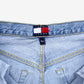 Vintage Tommy Jeans 28x32 Womens 90s Blue Straight Light Stonewash Denim