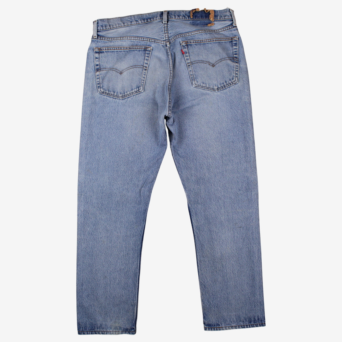 Vintage Levis 505 Jeans 38x32 80s Blue Regular Straight Light Stonewash Denim