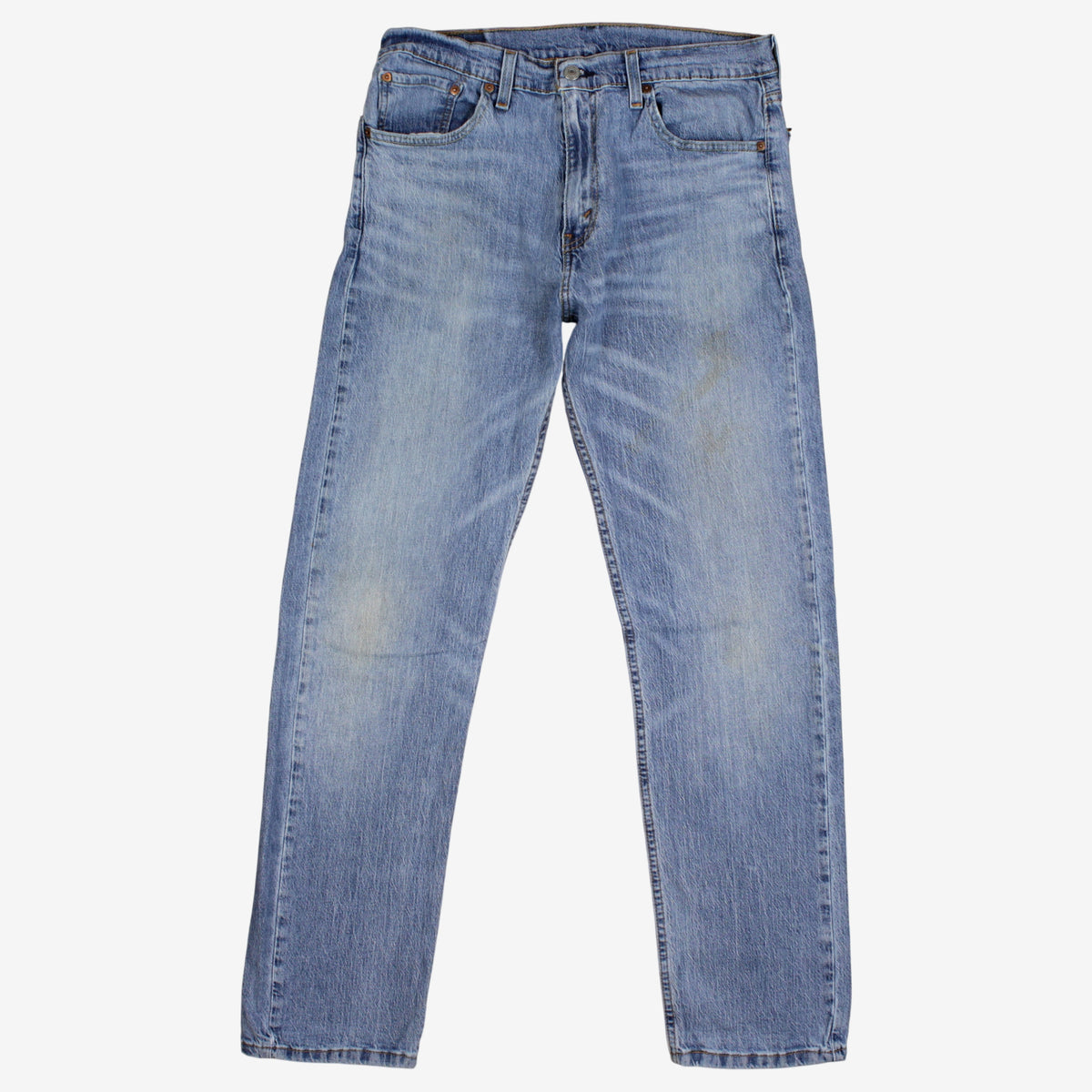 Levis 505 Jeans 32x32 Mens Blue Regular Straight Light Stonewash Red Denim
