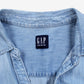Gap Denim Button Shirt XL Womens Cotton Pocket Grunge Streetwear Layering Blue