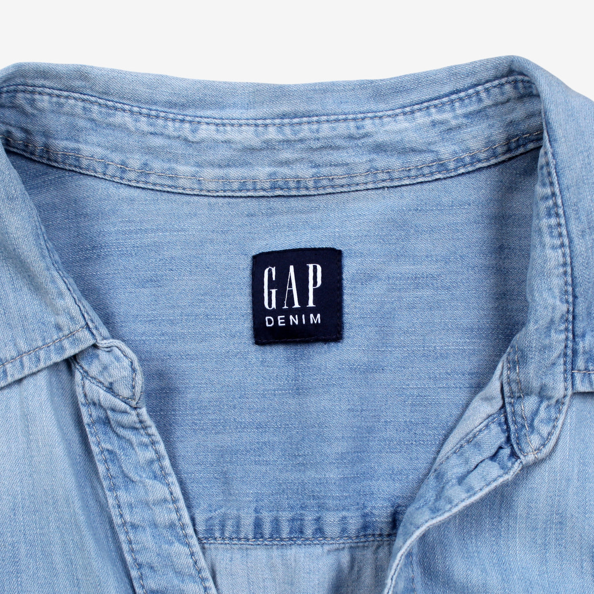 Gap Denim Button Shirt XL Womens Cotton Pocket Grunge Streetwear Layering Blue