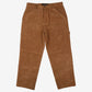 Vintage Koman Carpenter Trousers Pants 38x32 Mens Brown Straight Faux Suede