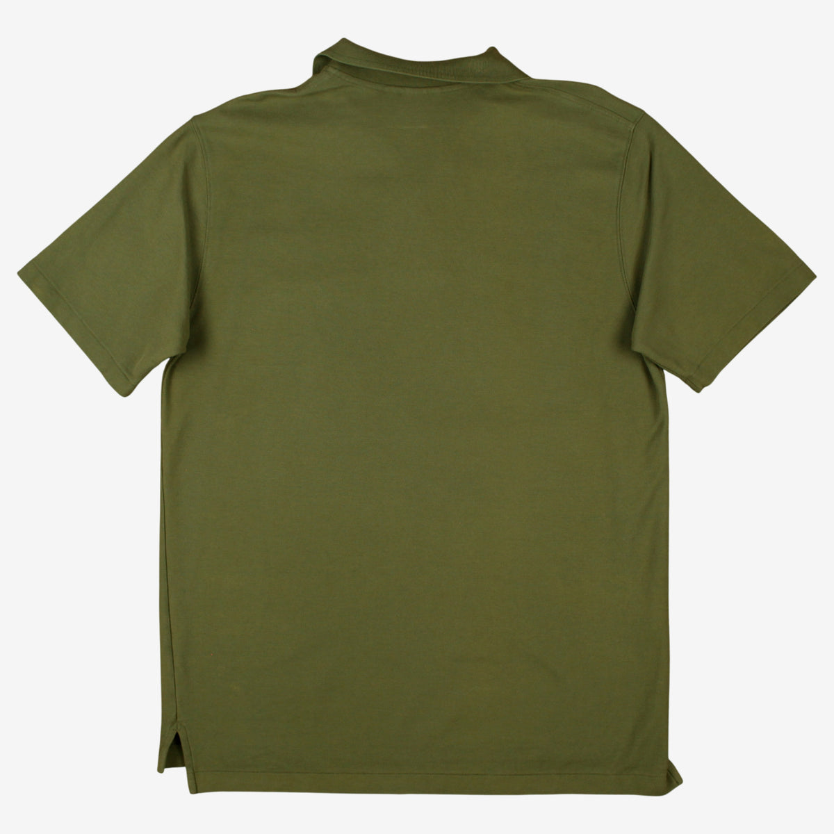 L.L. Bean Polo Shirt Green Pocket L Mens 00s Pique Knit Single Stitch