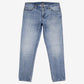 LL Bean Signature Jeans 36x32 Mens Blue Slim Straight Light Stonewash Denim