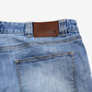 LL Bean Signature Jeans 36x32 Mens Blue Slim Straight Light Stonewash Denim