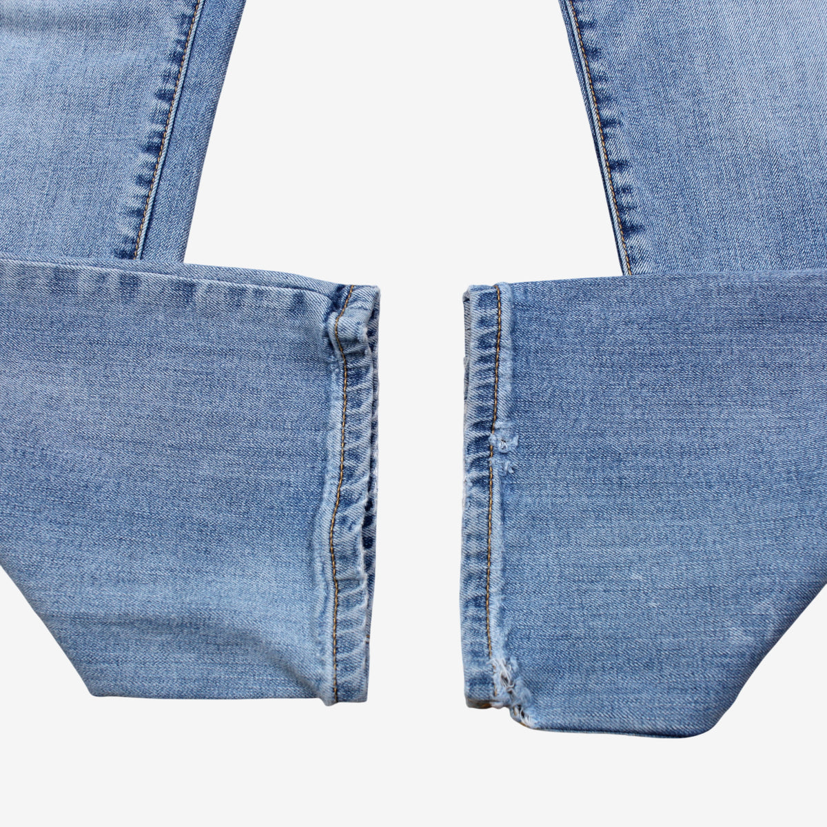 LL Bean Signature Jeans 36x32 Mens Blue Slim Straight Light Stonewash Denim