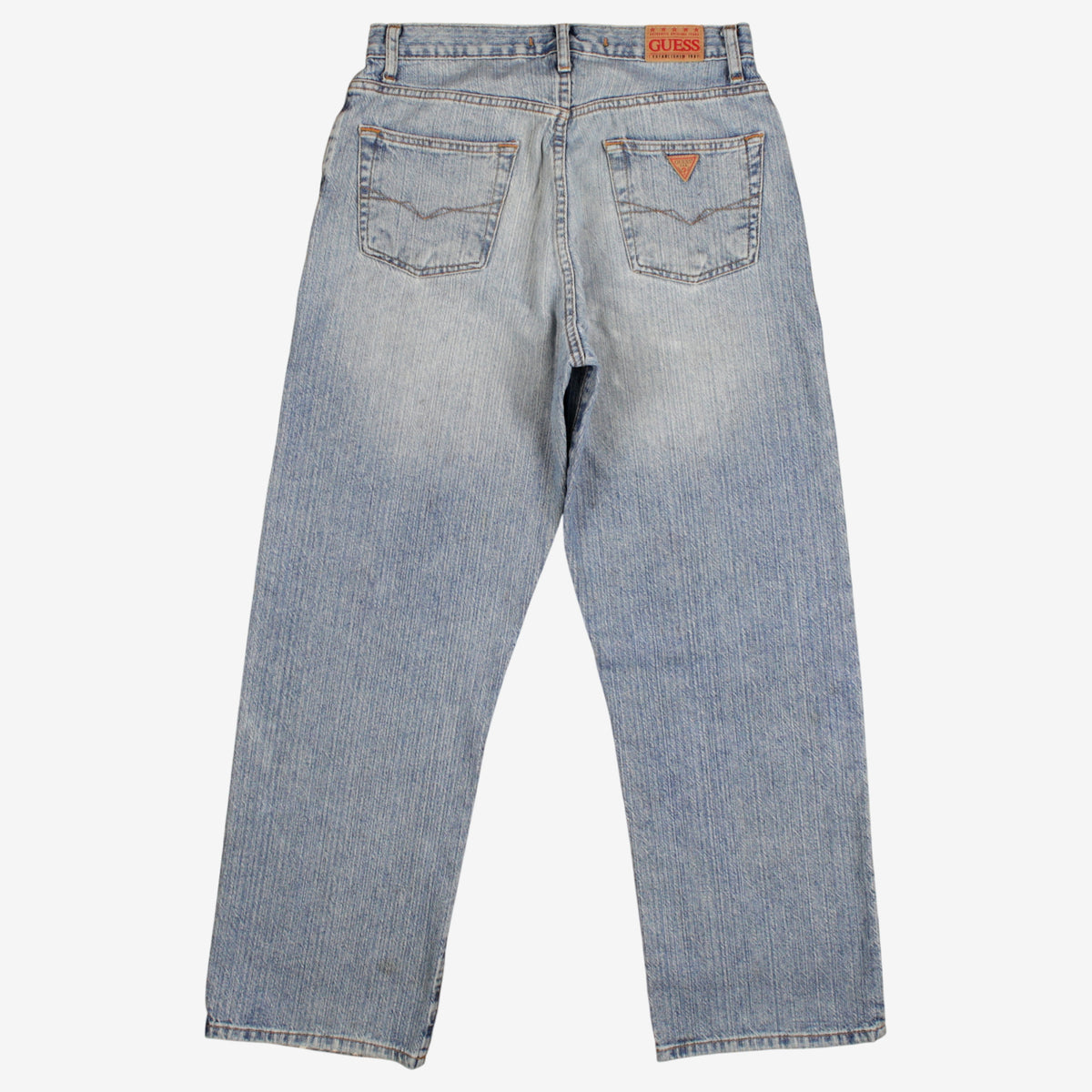 Guess Jeans 30x30 Womens Blue Relaxed Light Stonewash Denim