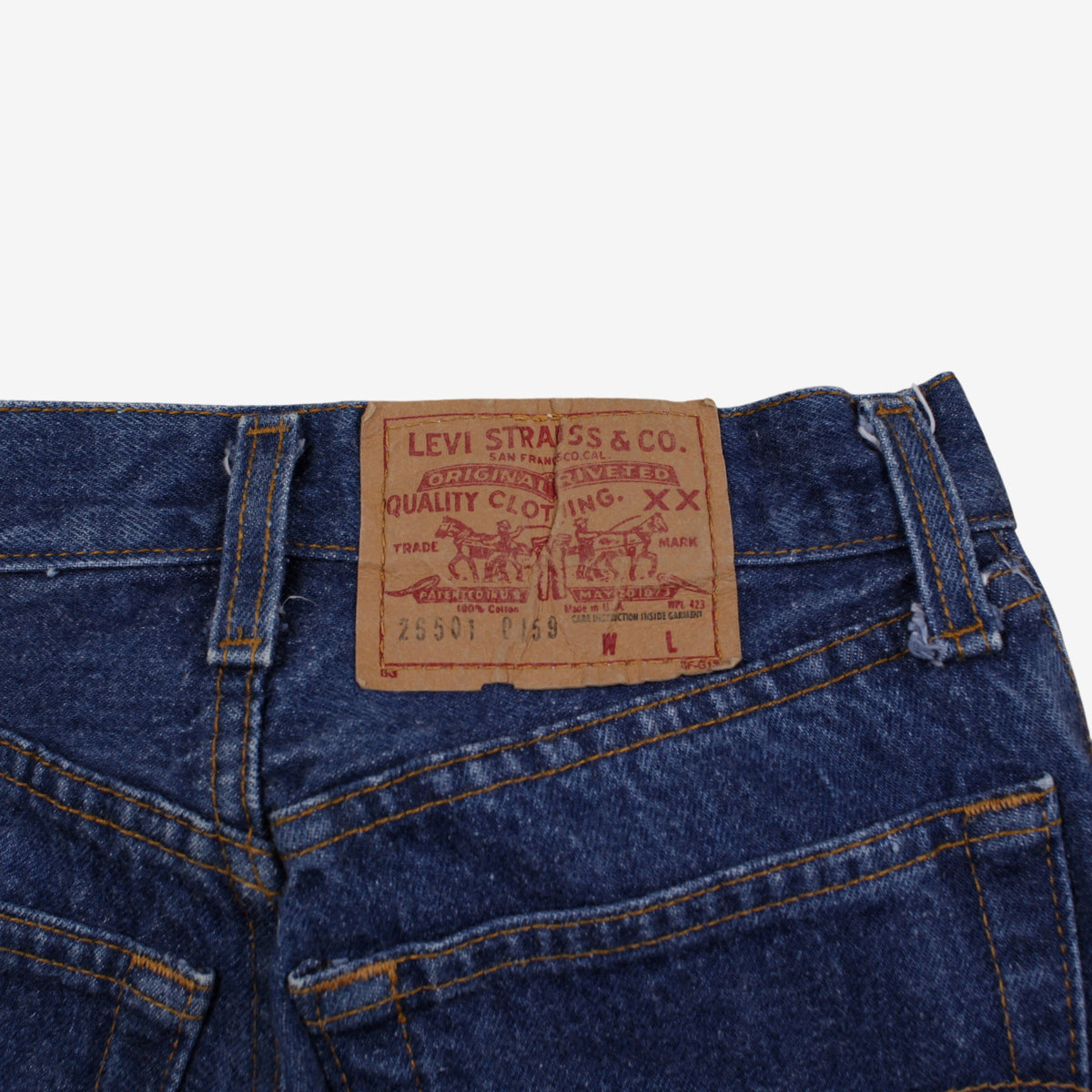 Vintage Levis 501 Jeans 24x27 80s Blue Regular Straight USA Made Stonewash Denim