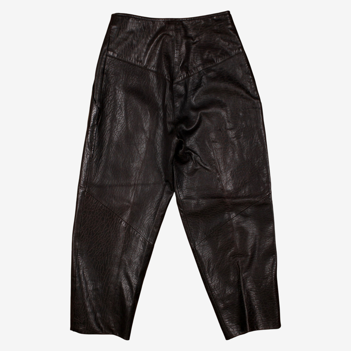 Vintage George Kiss By Maryse Roye Leather Trousers Pants 30x27 Womens 80s Black